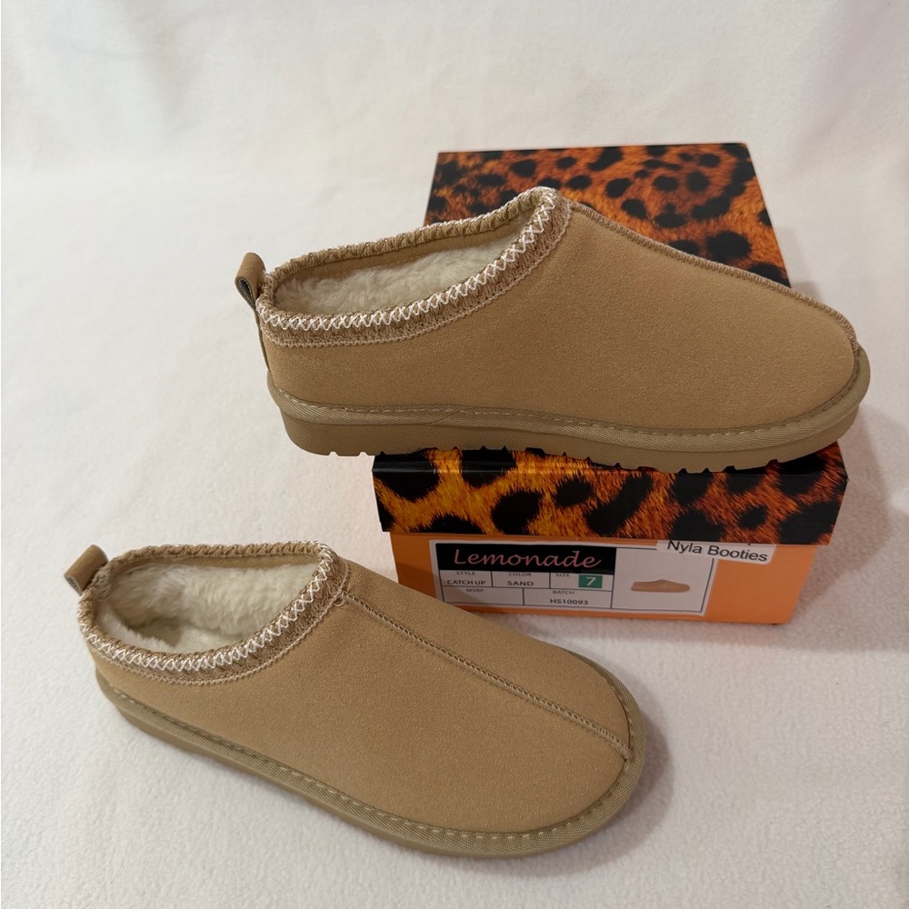 Lemonade Tan Cozy Women's Slipper Booties